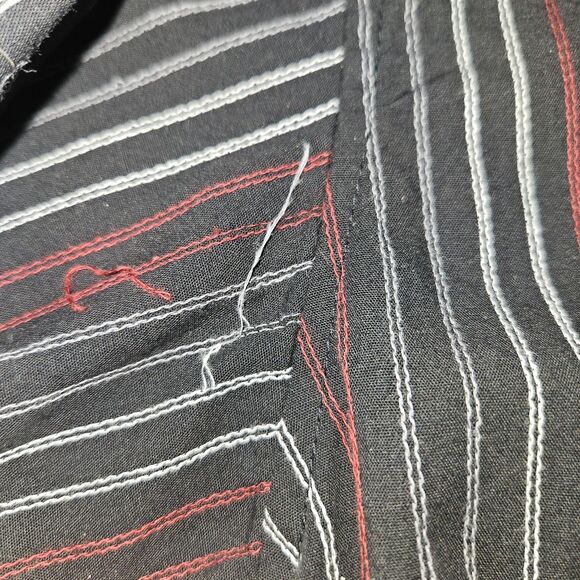 Arrow Black Pinstripe Dress Shirt  Size XL 18 Boys / Men’s  Long Sleeve Button-D - Picture 7 of 8